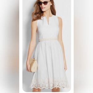 Ann Taylor Elegant White Sleeveless Dress 🌟